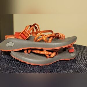 Chaco Orange and Gray Sandals